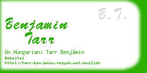 benjamin tarr business card